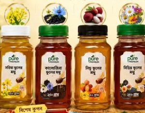 প্রাকৃতিক মধু, লিচু, কালোজিরা, সরিষা ফুলের মধু সবগুলো ২৫০ গ্রাম করে, সাথে ৫০০গ্রাম হানিনাট ফ্রি